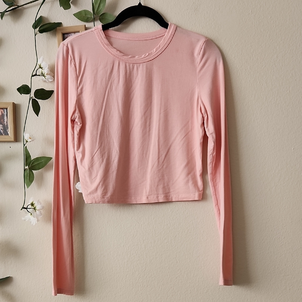 Women's Pink Long Sleeve Top - M